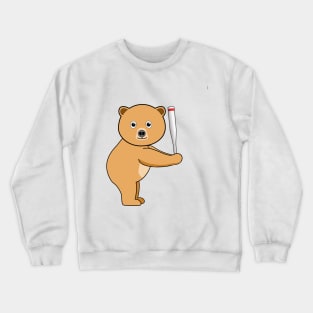 Bear and Baseball Crewneck Sweatshirt